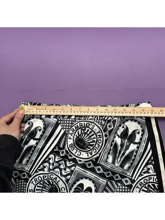 Adidas x Farm Rio Skirt Black White Graphic Print JD6312 Women Size Medium - Picture 7 of 9